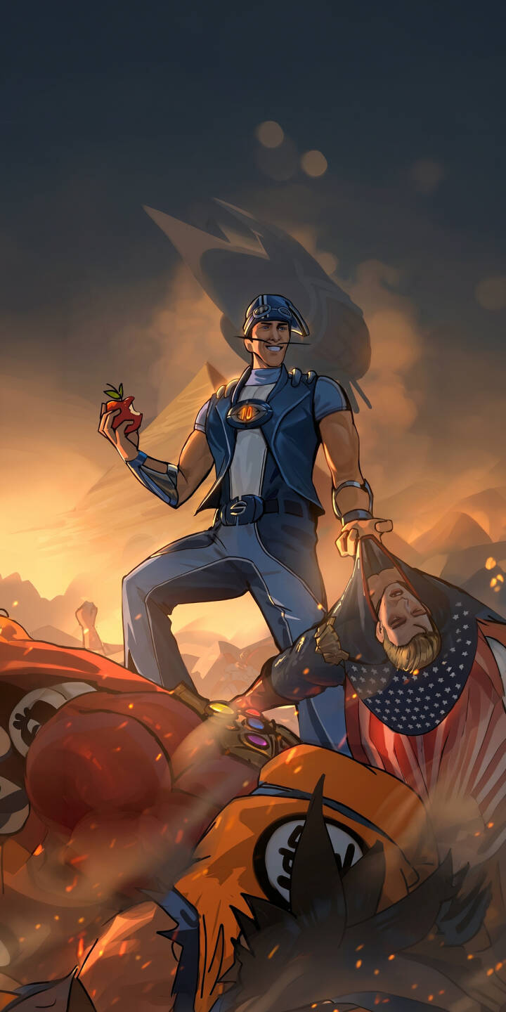 Sportacus holds a bitten apple, embodying a victorious stance over a defeated Homelander in this vibrant 4K wallpaper. This dynamic wallpaper is perfect for iPhone users who appreciate a parody of modern superheroes. | homelander iphone wallpaper hero mobile 4k wallpaper hd wallpaper parody sportacus lazy town victorious Sportacus holds a bitten apple, embodying a victorious stance over a defeated Homelander in this vibrant 4K wallpaper. This dynamic wallpaper is perfect for iPhone users who appreciate a parody of modern superheroes.