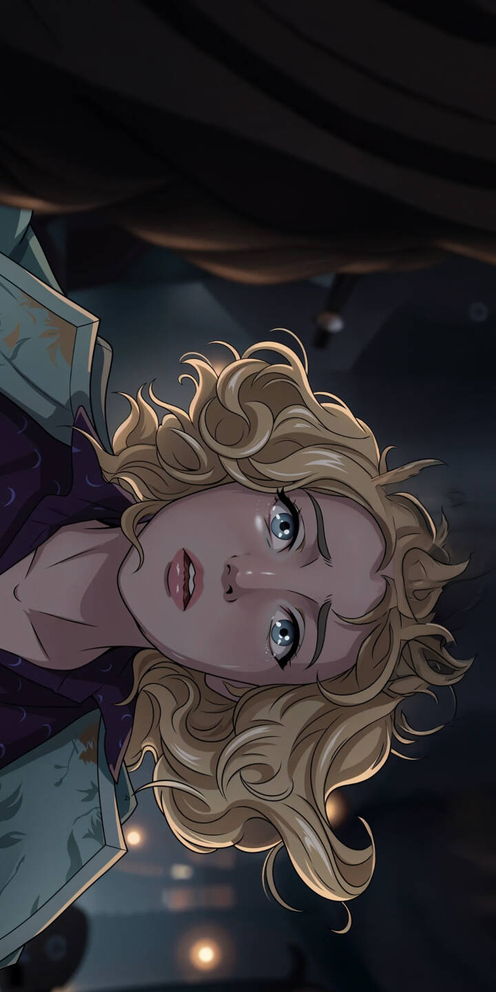 Tears well in the wide, blue eyes of the concerned blonde woman, her curly hair framing her face as she looks upwards in this dramatic 4K anime wallpaper. This expressive wallpaper for iPhone captures a moment of emotional intensity amidst a dimly lit setting. | cartoon iphone wallpaper sad anime girl blue eyes mobile 4k wallpaper hd wallpaper dramatic blonde girl distressed Tears well in the wide, blue eyes of the concerned blonde woman, her curly hair framing her face as she looks upwards in this dramatic 4K anime wallpaper. This expressive wallpaper for iPhone captures a moment of emotional intensity amidst a dimly lit setting.