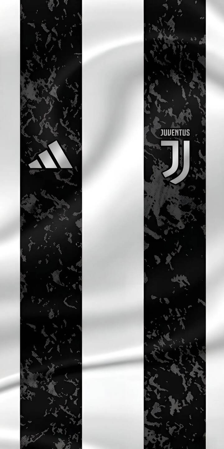 The iconic black and white vertical stripes of Juventus dominate this sleek 4K wallpaper, featuring a textured design on the black sections and metallic silver Adidas and Juventus logos. This must-have wallpaper brings classic football club aesthetics right to your iPhone. | football aesthetic logo iphone juventus soccer adidas wallpaper stripes mobile 4k wallpaper hd wallpaper The iconic black and white vertical stripes of Juventus dominate this sleek 4K wallpaper, featuring a textured design on the black sections and metallic silver Adidas and Juventus logos. This must-have wallpaper brings classic football club aesthetics right to your iPhone.