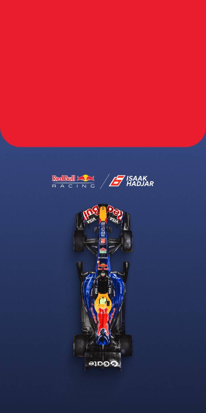 Viewed from directly above, the iconic Red Bull F1 race car stands out vividly against a bold two-tone blue and red background in this striking 4K wallpaper, making it the perfect dynamic wallpaper for iPhone enthusiasts. | race car iphone minimalist motorsport wallpaper f1 formula 1 mobile 4k wallpaper hd wallpaper red bull isaak hadjar Viewed from directly above, the iconic Red Bull F1 race car stands out vividly against a bold two-tone blue and red background in this striking 4K wallpaper, making it the perfect dynamic wallpaper for iPhone enthusiasts.