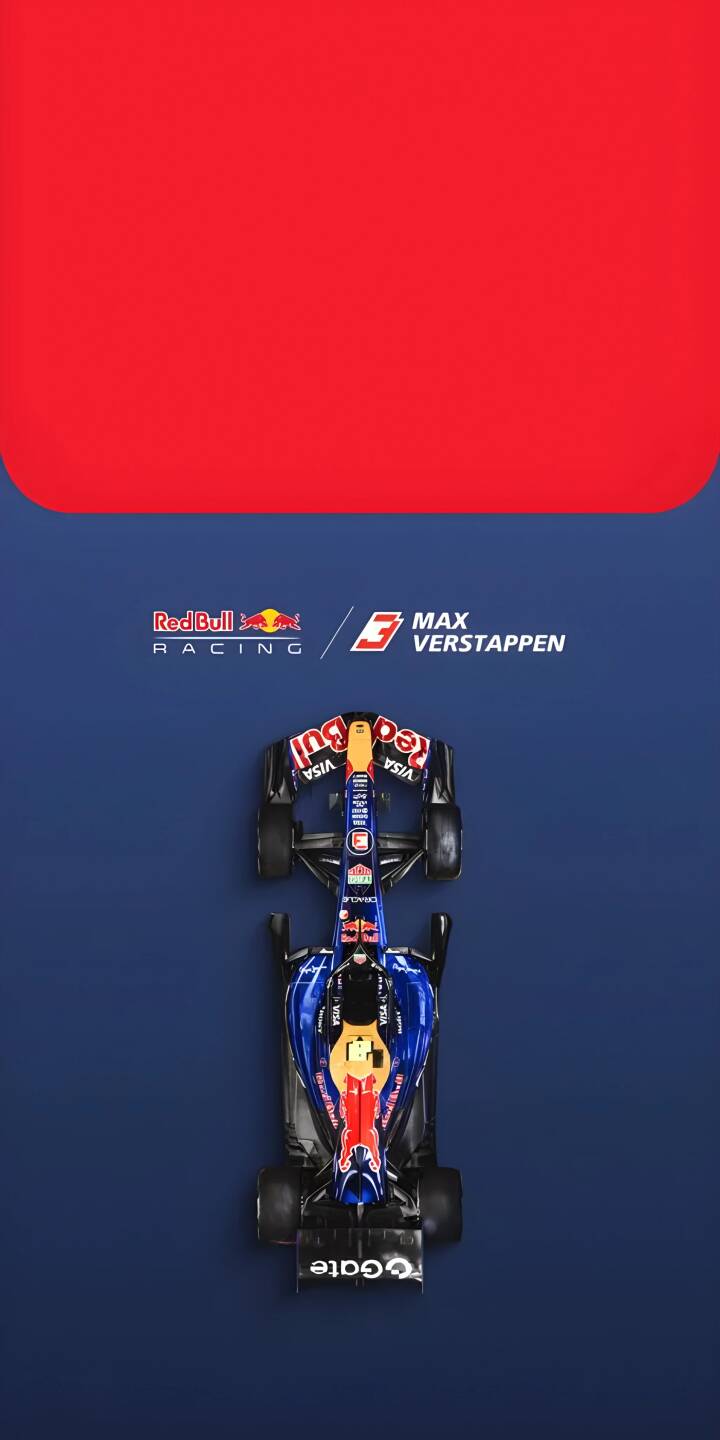 This unique top-down perspective captures Max Verstappen's Red Bull F1 car in exquisite detail, set against a striking red and blue background; an ideal 4K wallpaper for any iPhone user and motorsport fan. | car iphone minimalist motorsport wallpaper f1 racing max verstappen formula one mobile 4k wallpaper hd wallpaper red bull racing This unique top-down perspective captures Max Verstappen's Red Bull F1 car in exquisite detail, set against a striking red and blue background; an ideal 4K wallpaper for any iPhone user and motorsport fan.