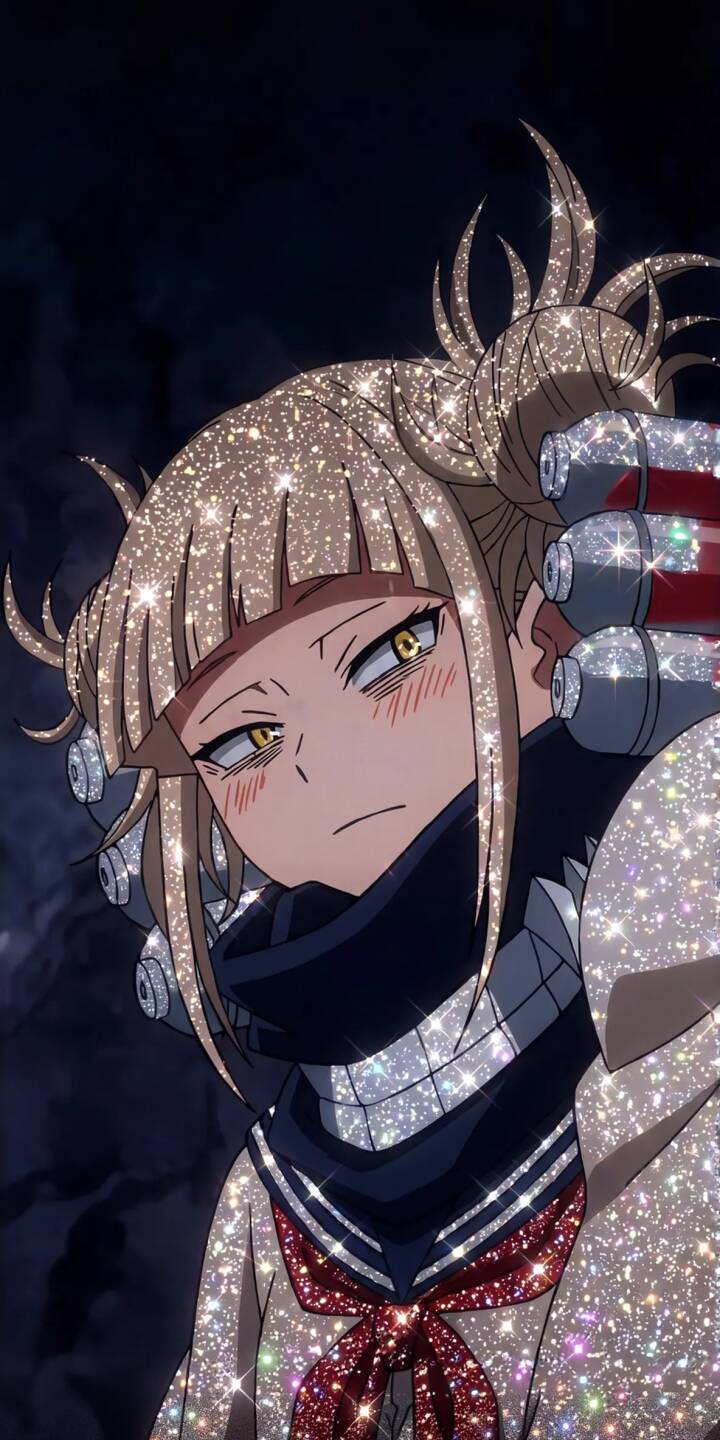Himiko Toga's iconic blonde hair shimmers with vibrant glitter, her yellow eyes and blush adding a mischievous charm in this striking 4K wallpaper. This captivating anime wallpaper is perfect for any iPhone, bringing a unique sparkle to your screen. | aesthetic anime iphone wallpaper mobile sparkly 4k wallpaper hd wallpaper glitter my hero academia himiko toga toga pfp Himiko Toga's iconic blonde hair shimmers with vibrant glitter, her yellow eyes and blush adding a mischievous charm in this striking 4K wallpaper. This captivating anime wallpaper is perfect for any iPhone, bringing a unique sparkle to your screen.