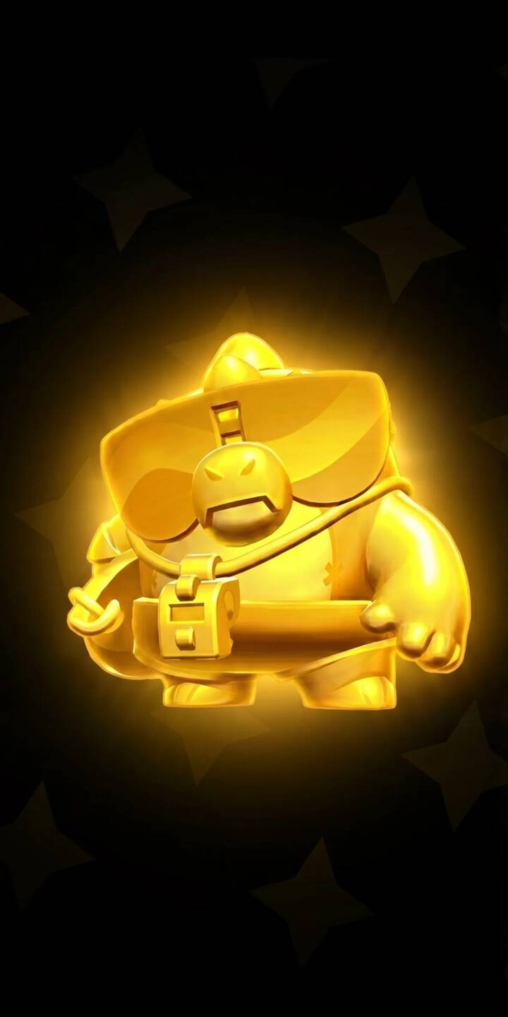 An intense golden aura emanates from the magnificent Golden Dynamike, poised against a subtly starred dark background in this stunning 4K wallpaper — a truly epic wallpaper for iPhone gamers. | glow iphone gaming wallpaper golden mobile 4k wallpaper hd wallpaper brawl stars epic dynamike An intense golden aura emanates from the magnificent Golden Dynamike, poised against a subtly starred dark background in this stunning 4K wallpaper — a truly epic wallpaper for iPhone gamers.