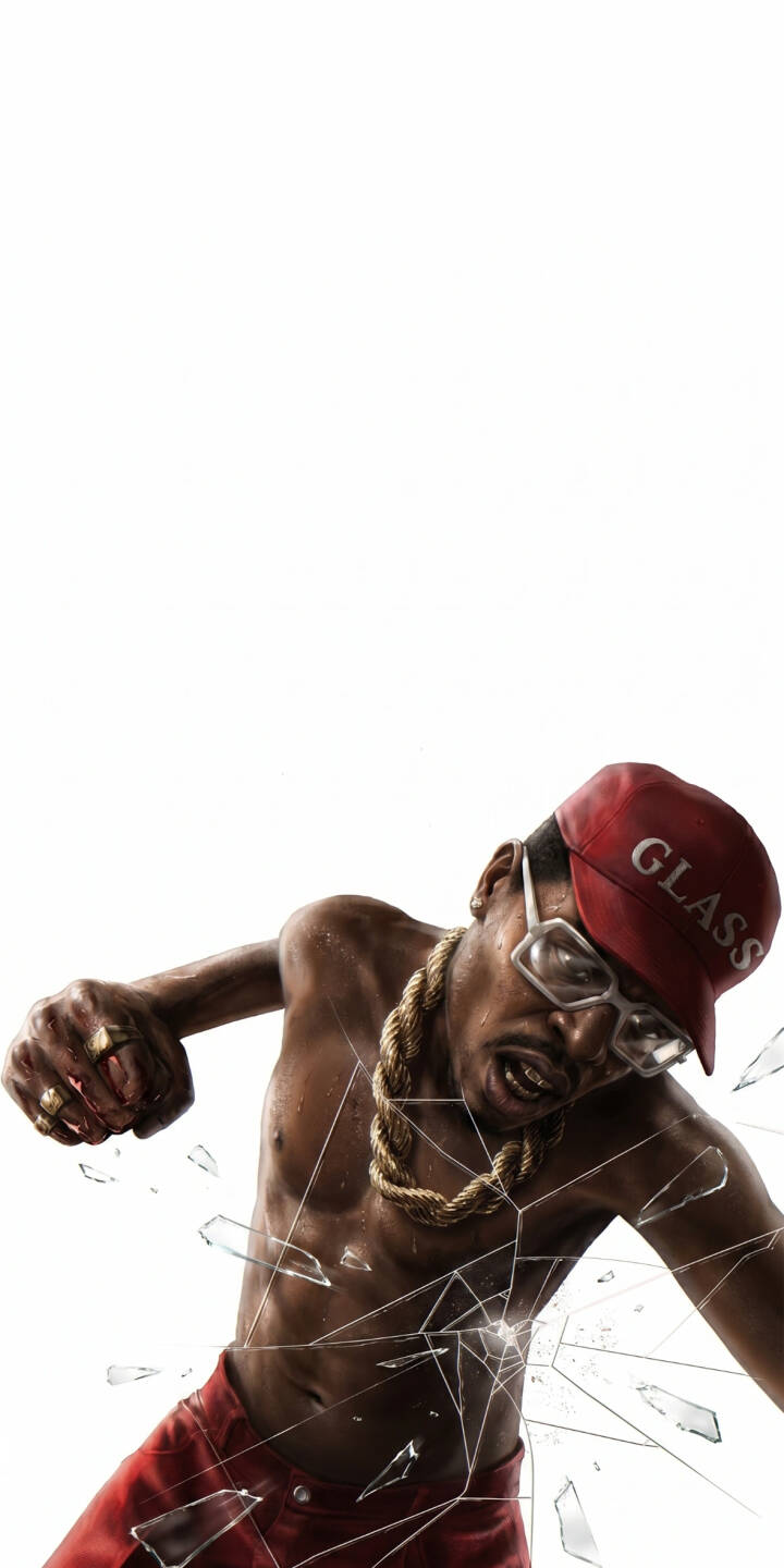 Shards of glass explode around a dynamically posed figure, his red 'GLASS' cap and chunky gold chain visible, creating an intense 4K wallpaper for your iPhone. This striking artwork makes a powerful statement as a mobile wallpaper. | rapper iphone dynamic wallpaper mobile broken glass 4k wallpaper hd wallpaper red aesthetic anderson paak silk sonic glass cap Shards of glass explode around a dynamically posed figure, his red 'GLASS' cap and chunky gold chain visible, creating an intense 4K wallpaper for your iPhone. This striking artwork makes a powerful statement as a mobile wallpaper.