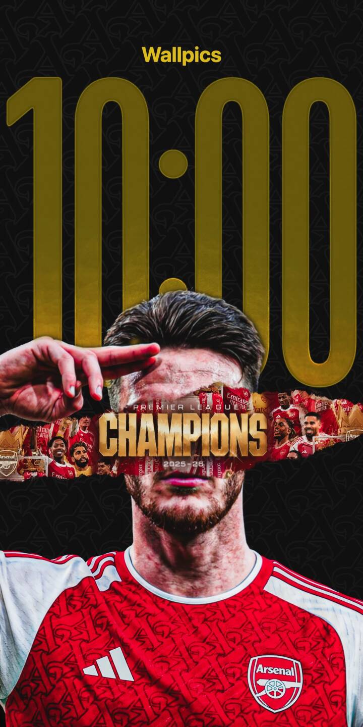 The bold golden "CHAMPIONS" banner, proclaiming "PREMIER LEAGUE 2025-26", powerfully obscures an Arsenal player's face in this striking 4K wallpaper. This dynamic wallpaper, featuring the iconic red jersey and subtle player imagery within the banner, is perfect for any iPhone to celebrate a future victory. | football celebration iphone soccer premier league wallpaper champions mobile arsenal 4k wallpaper hd wallpaper graphic design The bold golden "CHAMPIONS" banner, proclaiming "PREMIER LEAGUE 2025-26", powerfully obscures an Arsenal player's face in this striking 4K wallpaper. This dynamic wallpaper, featuring the iconic red jersey and subtle player imagery within the banner, is perfect for any iPhone to celebrate a future victory.