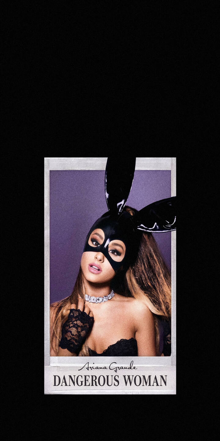 Ariana Grande captivates in her iconic black bunny mask and glittering diamond choker, perfectly framed against a regal purple background in this stunning 4K wallpaper. This essential wallpaper for iPhone captures the 'Dangerous Woman' album vibe. | aesthetic iphone wallpaper mobile ariana grande celebrity 4k wallpaper hd wallpaper pop star glamorous dangerous woman bunny mask Ariana Grande captivates in her iconic black bunny mask and glittering diamond choker, perfectly framed against a regal purple background in this stunning 4K wallpaper. This essential wallpaper for iPhone captures the 'Dangerous Woman' album vibe.