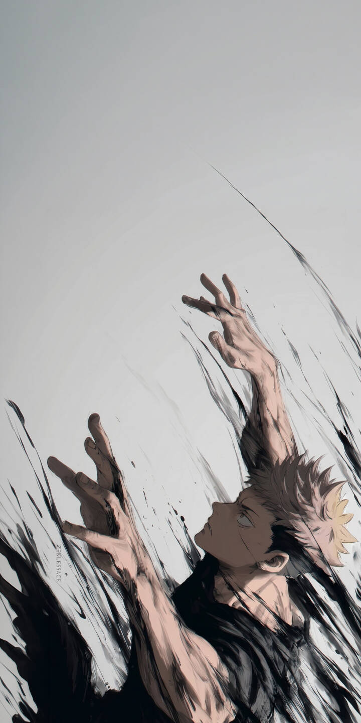 Dynamic black ink streaks erupt and swirl around Yuji Itadori as he reaches with intensity towards the top of this striking 4K wallpaper, making it a compelling choice for iPhone customization. This vibrant anime wallpaper captures his determined expression and the raw power of cursed energy for fans to enjoy. | anime iphone dynamic wallpaper mobile 4k wallpaper hd wallpaper itadori jujutsu kaisen yuji itadori cursed energy black ink art Dynamic black ink streaks erupt and swirl around Yuji Itadori as he reaches with intensity towards the top of this striking 4K wallpaper, making it a compelling choice for iPhone customization. This vibrant anime wallpaper captures his determined expression and the raw power of cursed energy for fans to enjoy.