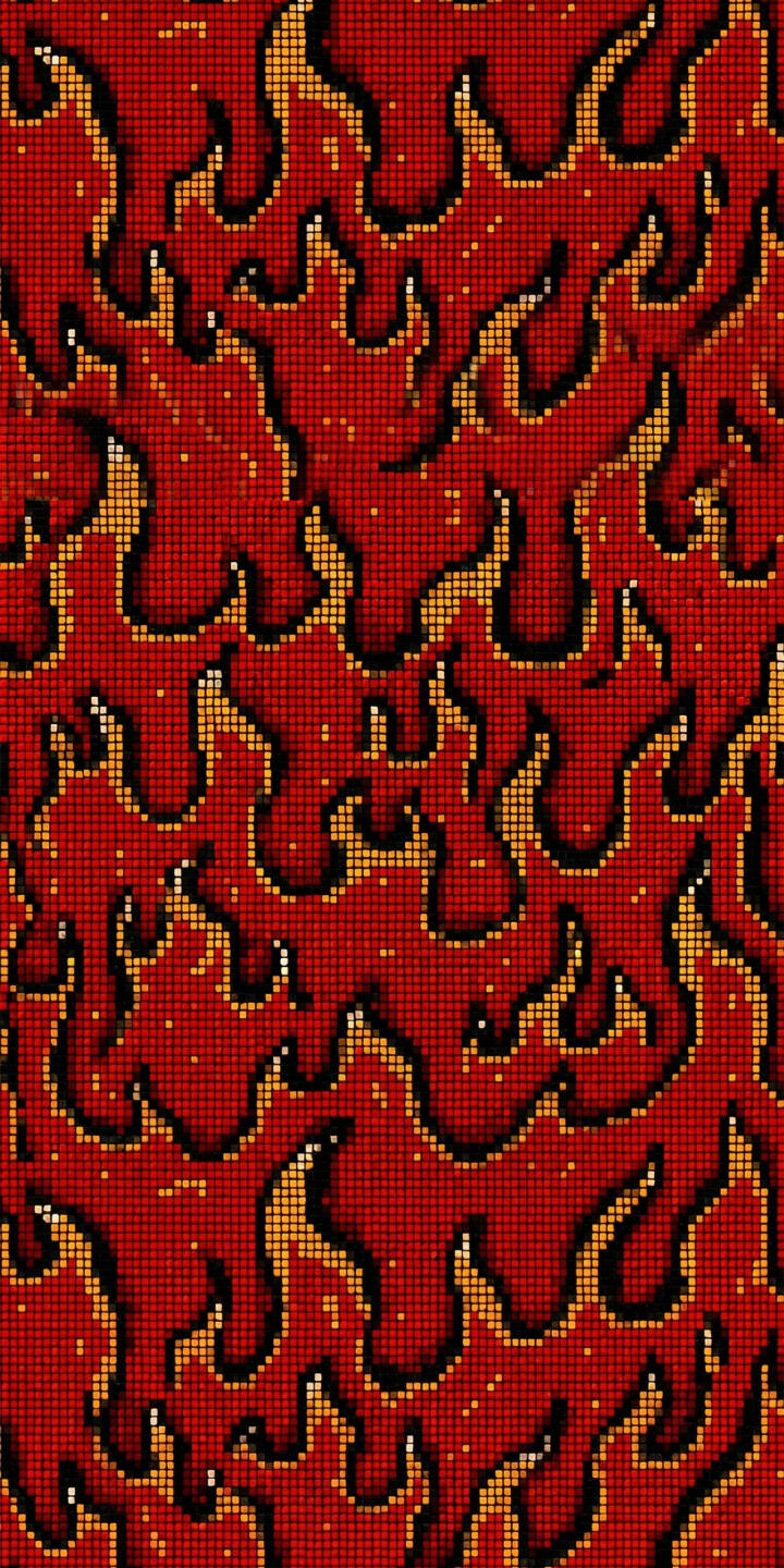 Fiery red and bright orange pixels dance across this dynamic 4K wallpaper, forming a repeating pattern of bold flames with stark black outlines. This captivating pixel art wallpaper makes a vibrant and unique background for your iPhone. | orange red fire pattern iphone abstract wallpaper mobile flames pixel art 4k wallpaper hd wallpaper Fiery red and bright orange pixels dance across this dynamic 4K wallpaper, forming a repeating pattern of bold flames with stark black outlines. This captivating pixel art wallpaper makes a vibrant and unique background for your iPhone.