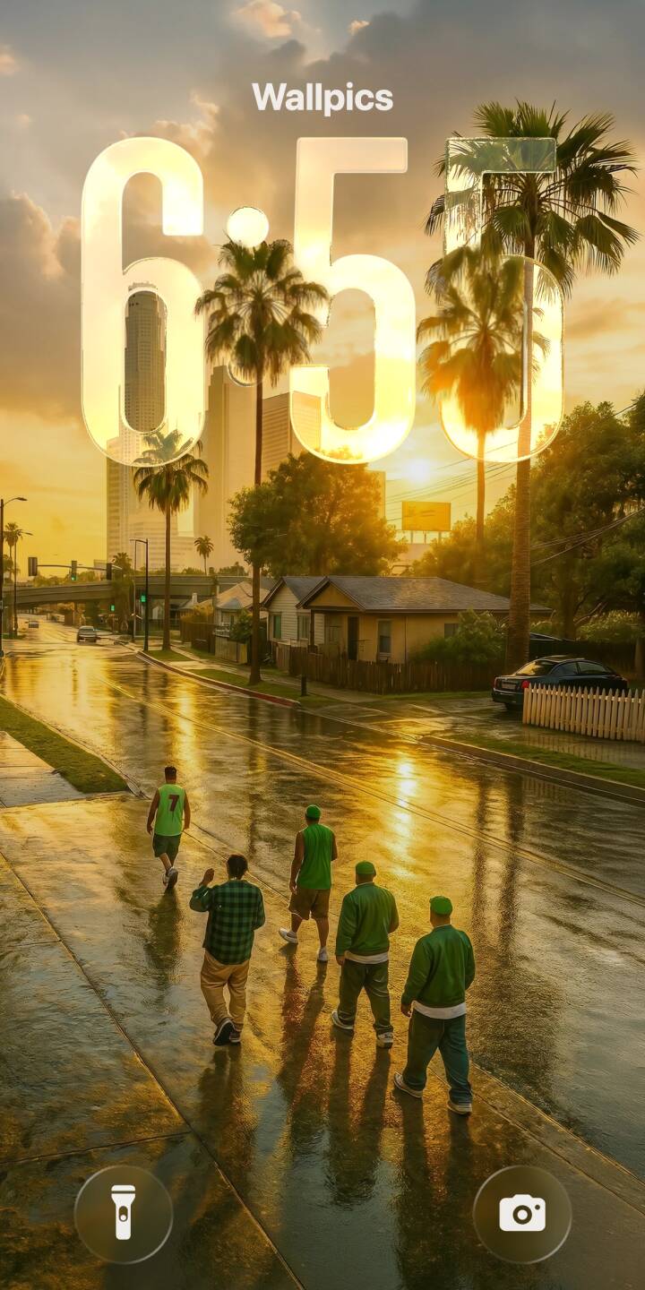 Golden light of a vivid sunset powerfully reflects off the rain-slicked street, illuminating a group of figures and distant LA skyscrapers in this striking 4K wallpaper. This atmospheric street scene, complete with iconic palm trees, makes a captivating wallpaper for iPhone users. | sunset urban reflection los angeles iphone wallpaper la mobile golden hour 4k wallpaper hd wallpaper cityscape Golden light of a vivid sunset powerfully reflects off the rain-slicked street, illuminating a group of figures and distant LA skyscrapers in this striking 4K wallpaper. This atmospheric street scene, complete with iconic palm trees, makes a captivating wallpaper for iPhone users.
