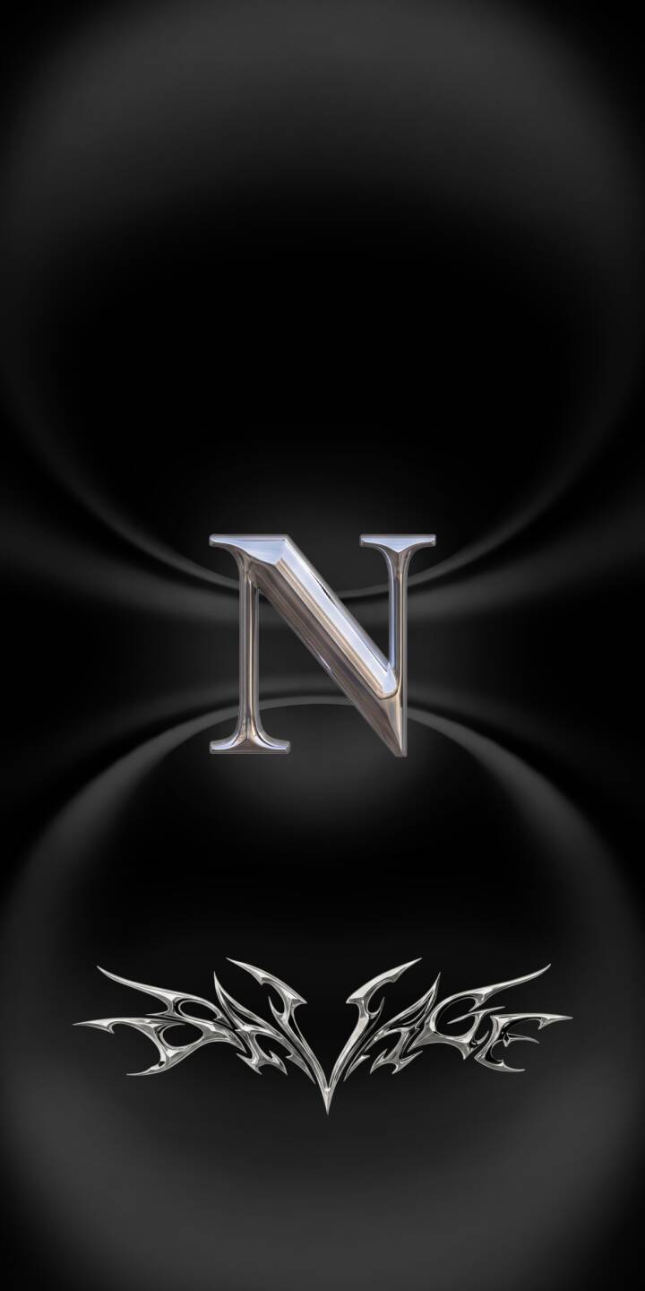 A gleaming chrome letter 'N' stands boldly against a dark, minimalist background with subtle curved lines, paired with an intricate gothic silver design below, creating a sleek 4K wallpaper that's perfect for your iPhone. This striking wallpaper offers a modern and aesthetic initial statement for any screen. | chrome iphone abstract minimalist wallpaper mobile metallic 4k wallpaper hd wallpaper n letter n initial n A gleaming chrome letter 'N' stands boldly against a dark, minimalist background with subtle curved lines, paired with an intricate gothic silver design below, creating a sleek 4K wallpaper that's perfect for your iPhone. This striking wallpaper offers a modern and aesthetic initial statement for any screen.