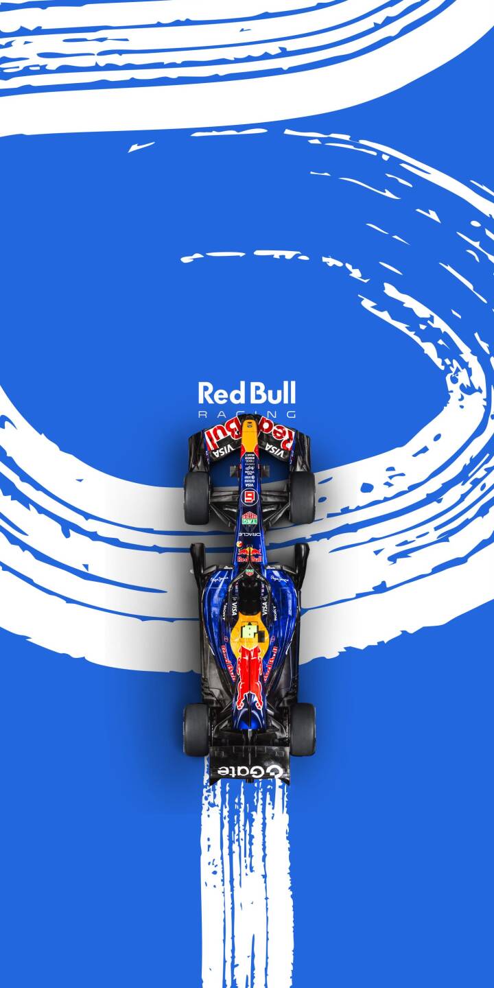 A sleek Red Bull F1 racing car glides across a vibrant blue background, leaving a dramatic white brush stroke trail in this stunning 4K wallpaper. This captivating top-down perspective offers an exciting iPhone wallpaper experience for motorsports enthusiasts. | blue race car iphone minimalist wallpaper f1 sport formula 1 mobile 4k wallpaper hd wallpaper red bull racing A sleek Red Bull F1 racing car glides across a vibrant blue background, leaving a dramatic white brush stroke trail in this stunning 4K wallpaper. This captivating top-down perspective offers an exciting iPhone wallpaper experience for motorsports enthusiasts.