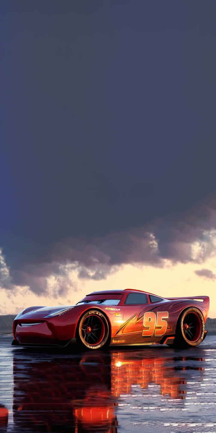 The vivid red of Lightning McQueen gleams, beautifully reflected on the wet ground under a dramatic cloudy sky in this stunning 4K wallpaper. This dynamic Cars-themed wallpaper is a must-have for iPhone users. | sunset animated iphone mcqueen wallpaper cars mobile 4k wallpaper hd wallpaper lightning mcqueen reflections wet ground The vivid red of Lightning McQueen gleams, beautifully reflected on the wet ground under a dramatic cloudy sky in this stunning 4K wallpaper. This dynamic Cars-themed wallpaper is a must-have for iPhone users.