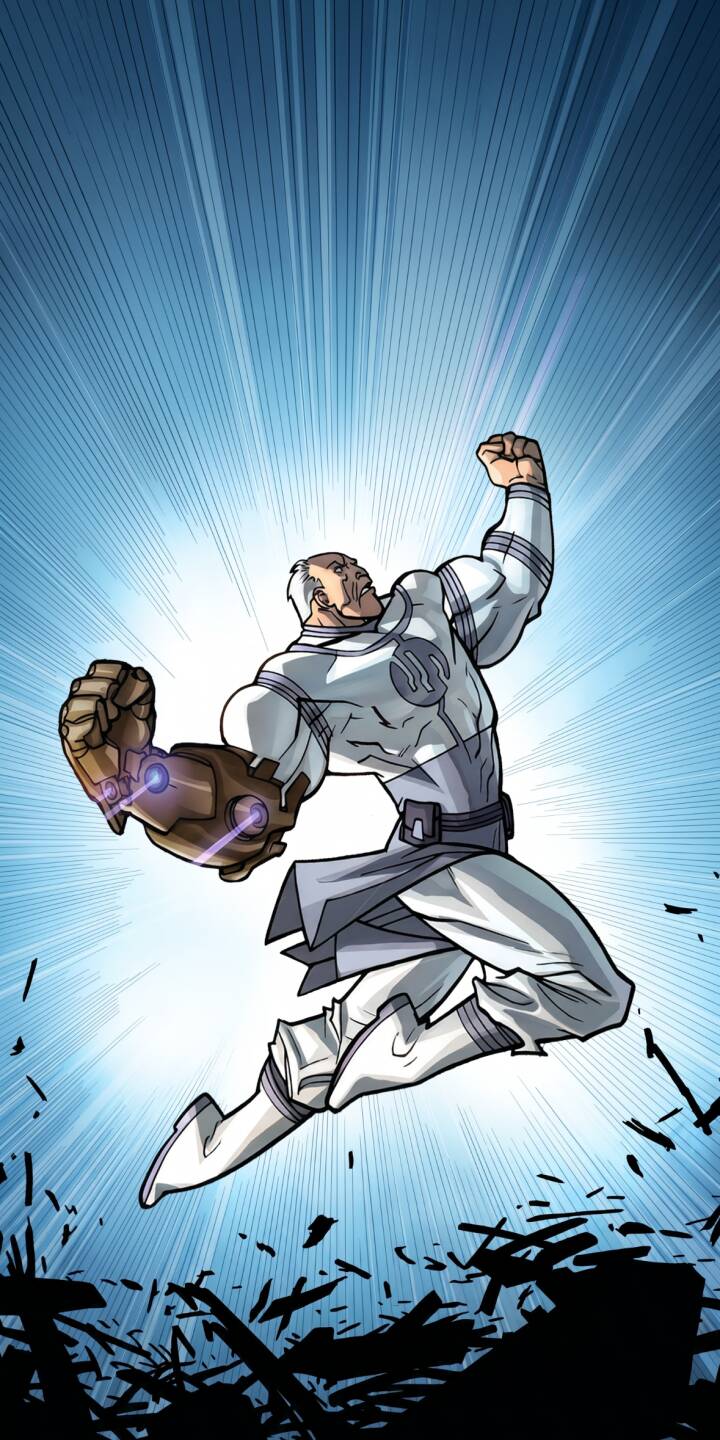 The formidable Viltrumite Gauntlet gleams with purple energy as Omni-Man leaps through a bright blue energy burst in this dynamic 4K wallpaper. It's the perfect action-packed wallpaper for iPhone, showcasing Nolan Grayson's power amidst shattered debris. | superhero iphone wallpaper invincible mobile comic art 4k wallpaper hd wallpaper gauntlet omni-man viltrumite nolan grayson The formidable Viltrumite Gauntlet gleams with purple energy as Omni-Man leaps through a bright blue energy burst in this dynamic 4K wallpaper. It's the perfect action-packed wallpaper for iPhone, showcasing Nolan Grayson's power amidst shattered debris.