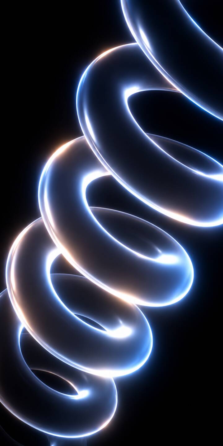 A luminous blue and white helix gracefully twists on a pure black background in this mesmerizing 4K wallpaper. This stunning abstract wallpaper offers a modern aesthetic, perfect for your iPhone. | light neon glow spiral iphone abstract wallpaper modern mobile 4k wallpaper hd wallpaper helix A luminous blue and white helix gracefully twists on a pure black background in this mesmerizing 4K wallpaper. This stunning abstract wallpaper offers a modern aesthetic, perfect for your iPhone.