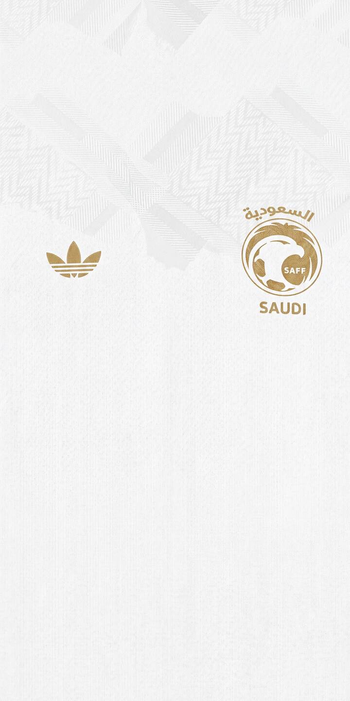 Show your support for Saudi Arabia at the FIFA World Cup 2026™ with this stunning 4K iPhone wallpaper. Crafted from the official Saudi Arabia away jersey texture, this wallpaper captures the true spirit of one of the 48 nations competing on the world's biggest stage. Perfect for fans heading into the tournament. | iphone wallpaper mobile home 4k wallpaper hd wallpaper 2026 sports aesthetic fifa world cup minimal design soccer jersey adidas logo fifa world cup saudi arabia fifa world cup 2026 world cup 2026 fifa 2026 jersey 2026 saudi football saff logo away away kits home kits Show your support for Saudi Arabia at the FIFA World Cup 2026™ with this stunning 4K iPhone wallpaper. Crafted from the official Saudi Arabia away jersey texture, this wallpaper captures the true spirit of one of the 48 nations competing on the world's biggest stage. Perfect for fans heading into the tournament.