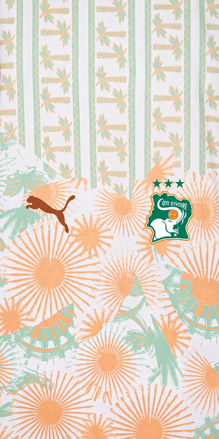 Show your support for Ivory Coast at the FIFA World Cup 2026™ with this stunning 4K iPhone wallpaper. Crafted from the official Ivory Coast away jersey texture, this wallpaper captures the true spirit of one of the 48 nations competing on the world's biggest stage. Perfect for fans heading into the tournament. | football pattern iphone wallpaper puma jersey tropical mobile home 4k wallpaper hd wallpaper 2026 fifa world cup fifa world cup côte d'ivoire ivory coast fifa world cup 2026 world cup 2026 fifa 2026 jersey 2026 away away kits home kits Show your support for Ivory Coast at the FIFA World Cup 2026™ with this stunning 4K iPhone wallpaper. Crafted from the official Ivory Coast away jersey texture, this wallpaper captures the true spirit of one of the 48 nations competing on the world's biggest stage. Perfect for fans heading into the tournament.