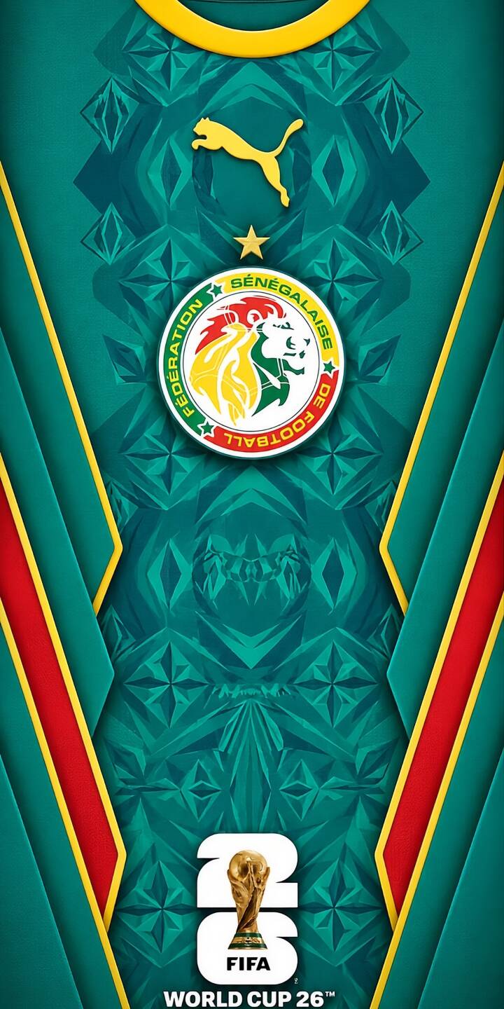 The vibrant emerald green fabric with its intricate geometric pattern creates a stunning background for the Senegal federation crest in this 4K wallpaper, making it a perfect sports wallpaper for iPhone users. | football iphone soccer wallpaper jersey sport mobile 4k wallpaper hd wallpaper world cup emerald senegal The vibrant emerald green fabric with its intricate geometric pattern creates a stunning background for the Senegal federation crest in this 4K wallpaper, making it a perfect sports wallpaper for iPhone users.