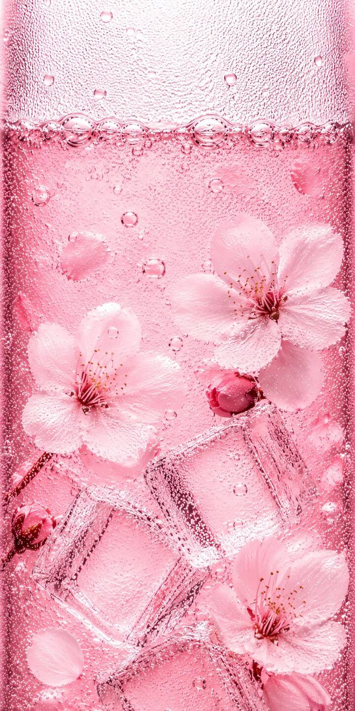Delicate cherry blossom petals float gracefully amidst shimmering ice cubes in a sparkling pink beverage, creating a soothing and vibrant 4K wallpaper perfect for your iPhone screen. This visually refreshing wallpaper captures a serene moment of bubbly effervescence. | pink aesthetic cherry blossom iphone wallpaper pastel mobile soda floral 4k wallpaper hd wallpaper bubbly Delicate cherry blossom petals float gracefully amidst shimmering ice cubes in a sparkling pink beverage, creating a soothing and vibrant 4K wallpaper perfect for your iPhone screen. This visually refreshing wallpaper captures a serene moment of bubbly effervescence.