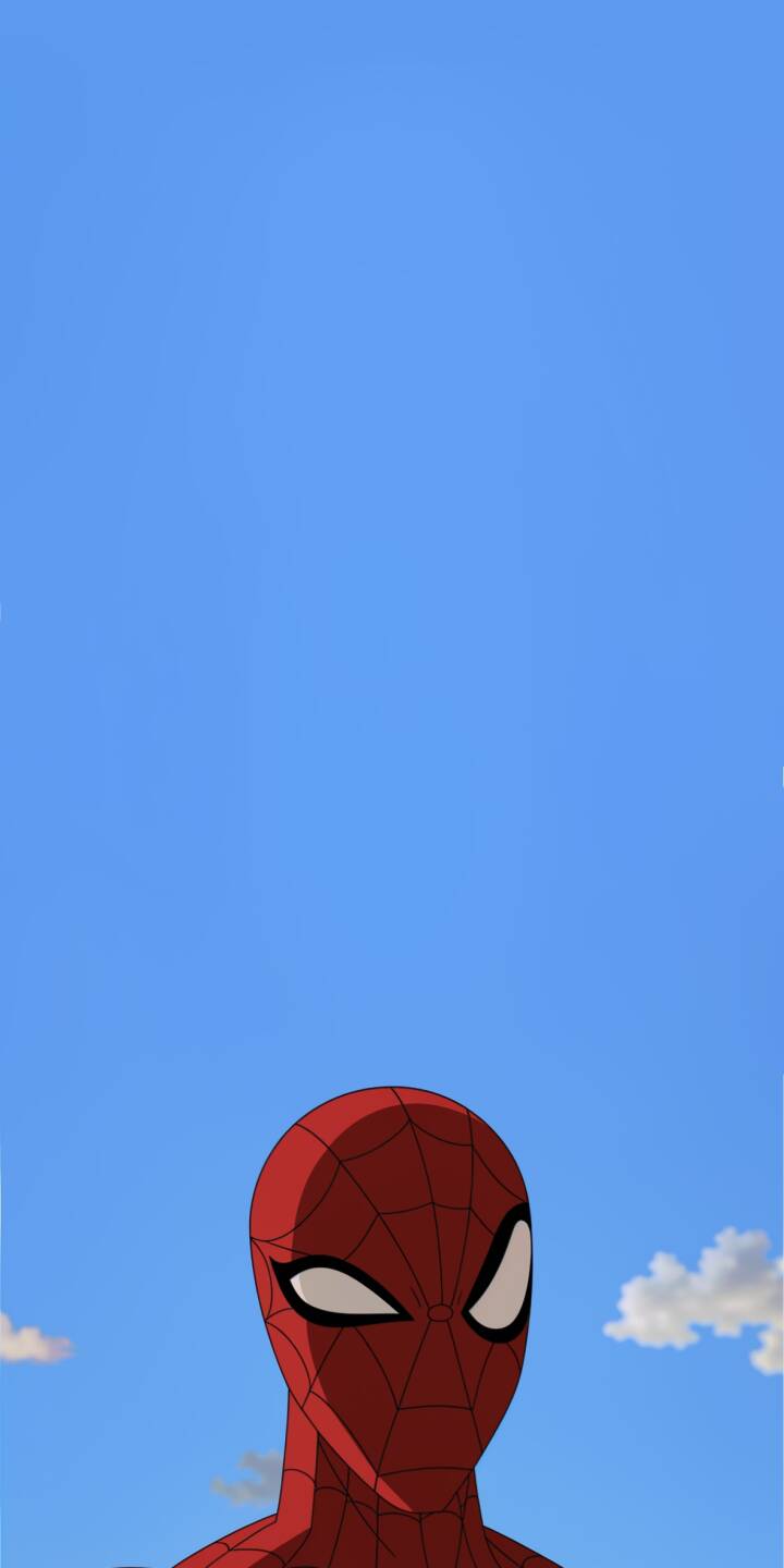 Spider-Man's classic red mask and iconic white eyes stand out against a serene blue sky, making for an amazing 4K wallpaper perfect for your iPhone. | superhero marvel spiderman iphone wallpaper blue sky mobile comic art 4k wallpaper hd wallpaper spider-man iconic Spider-Man's classic red mask and iconic white eyes stand out against a serene blue sky, making for an amazing 4K wallpaper perfect for your iPhone.