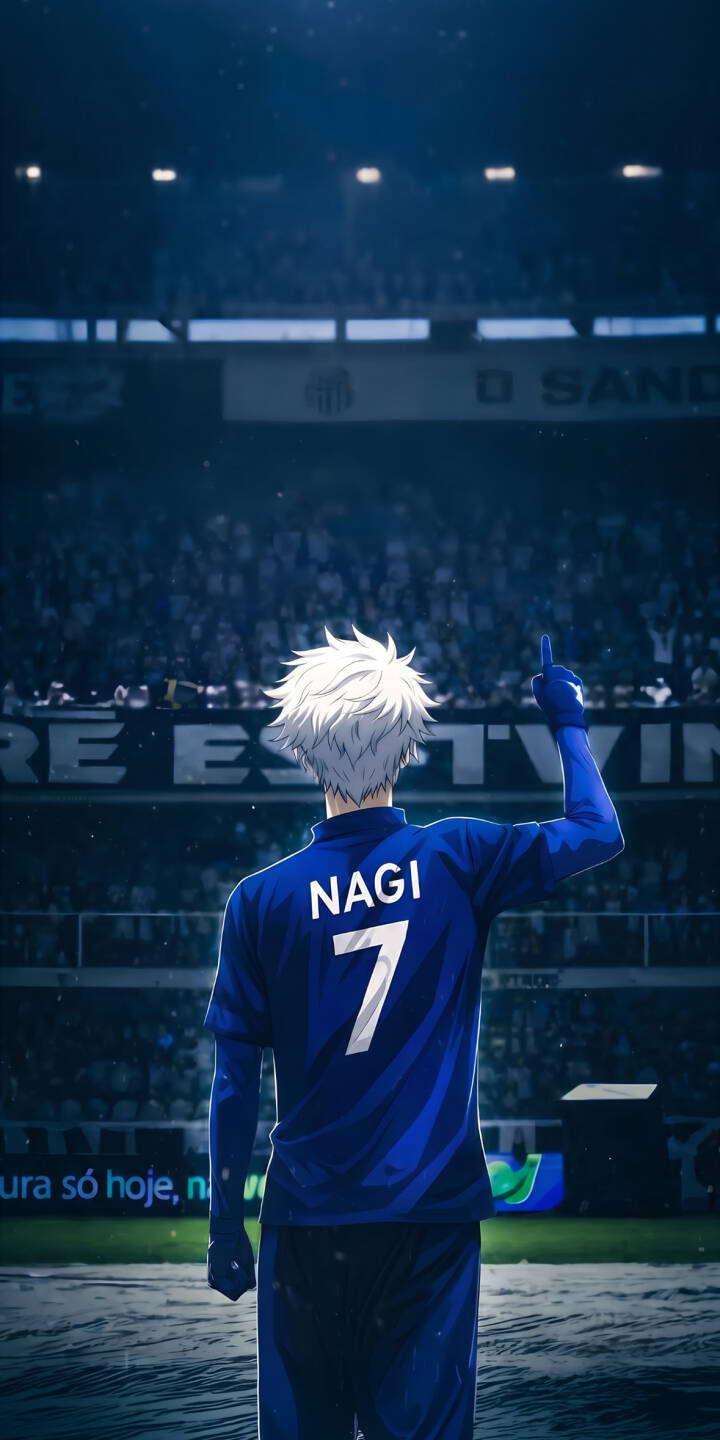 Nagi Seishiro's iconic upward finger pose celebrates a victory on the vibrant football pitch, clad in his number 7 jersey. This captivating 4K anime wallpaper offers a triumphant scene, making it a perfect iPhone wallpaper for fans of Blue Lock. | football stadium anime iphone soccer wallpaper blue lock mobile 4k wallpaper hd wallpaper nagi seishiro victorious Nagi Seishiro's iconic upward finger pose celebrates a victory on the vibrant football pitch, clad in his number 7 jersey. This captivating 4K anime wallpaper offers a triumphant scene, making it a perfect iPhone wallpaper for fans of Blue Lock.
