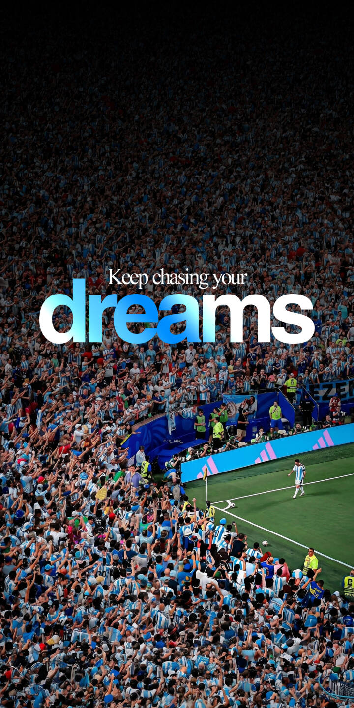 The luminous 'dreams' text inspires over a vibrant stadium teeming with blue and white-clad fans, creating a powerful 4K wallpaper perfect for motivation. Download this stunning football wallpaper for your iPhone to chase your aspirations every day. | football stadium motivational iphone fans wallpaper mobile blue aesthetic 4k wallpaper hd wallpaper inspirational dreams The luminous 'dreams' text inspires over a vibrant stadium teeming with blue and white-clad fans, creating a powerful 4K wallpaper perfect for motivation. Download this stunning football wallpaper for your iPhone to chase your aspirations every day.