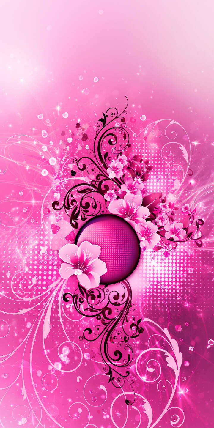 A mesmerizing array of pink hues and intricate floral swirls emanates from a central textured emblem, adorned with delicate hearts and sparkling effects. This enchanting 4K wallpaper offers a beautiful and vibrant aesthetic, perfect for your iPhone screen. | pink aesthetic flowers iphone abstract wallpaper mobile elegant floral swirls 4k wallpaper hd wallpaper A mesmerizing array of pink hues and intricate floral swirls emanates from a central textured emblem, adorned with delicate hearts and sparkling effects. This enchanting 4K wallpaper offers a beautiful and vibrant aesthetic, perfect for your iPhone screen.