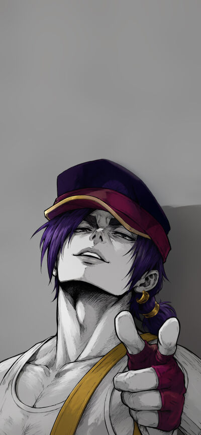 Grayscale characters with striking purple and pink accents make up this dynamic 4K Brawl Stars x Jester matching wallpaper, perfect for syncing across six iPhone screens. Each stylized character, from the sly jester to the enigmatic top hat figure, gazes with an intense expression, completing a seamless wallpaper experience.