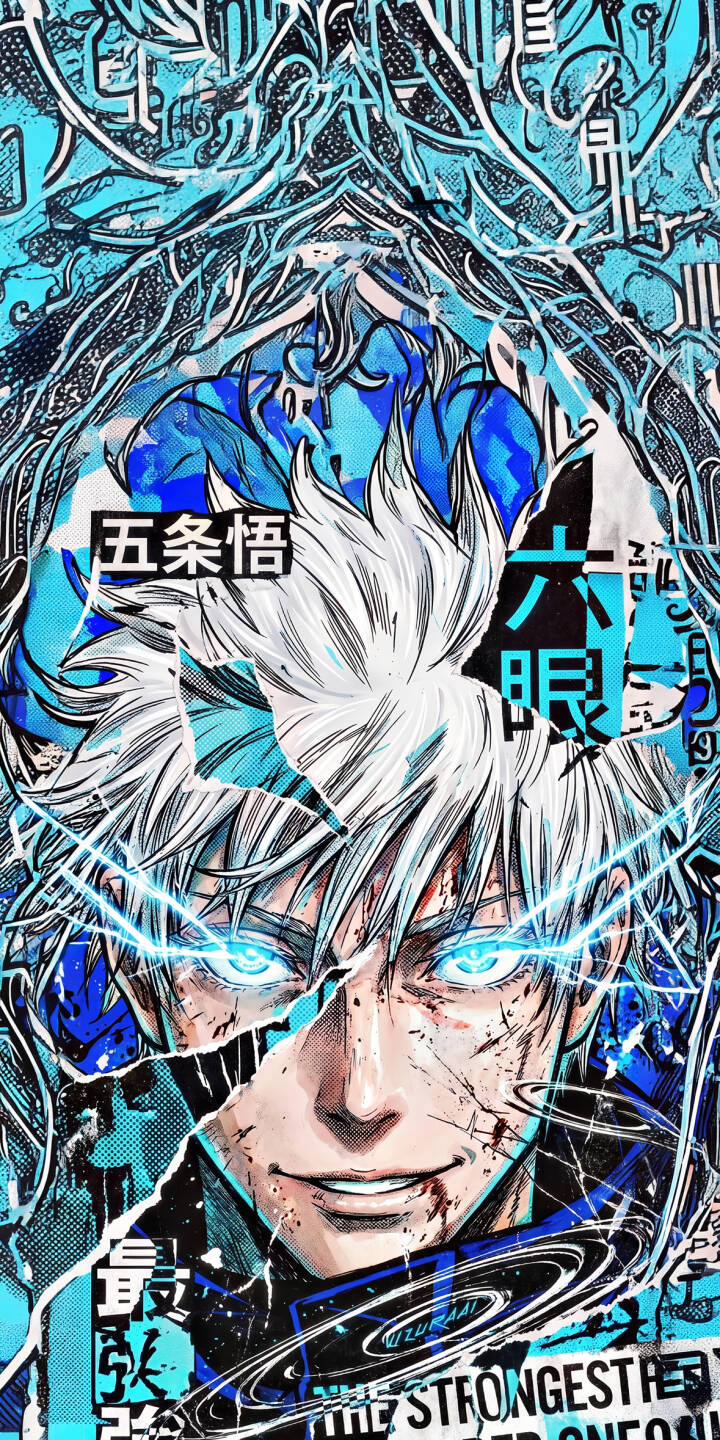 Glowing blue energy radiates from Satoru Gojo's iconic Six Eyes, piercing through the vibrant, torn paper aesthetic of this stunning 4K wallpaper. This dynamic Jujutsu Kaisen wallpaper for iPhone beautifully captures Gojo's formidable presence, making it a powerful choice for your device. | anime iphone wallpaper gojo mobile blue aesthetic 4k wallpaper hd wallpaper jujutsu kaisen satoru gojo six eyes Glowing blue energy radiates from Satoru Gojo's iconic Six Eyes, piercing through the vibrant, torn paper aesthetic of this stunning 4K wallpaper. This dynamic Jujutsu Kaisen wallpaper for iPhone beautifully captures Gojo's formidable presence, making it a powerful choice for your device.