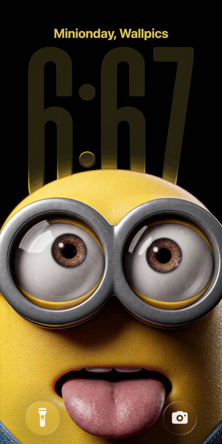 A cheeky pink tongue playfully sticks out from a wide-mouthed Minion, whose big brown eyes and signature goggles fill this vibrant 4K wallpaper. This playful Minion wallpaper is an absolute must-have for iPhone users looking to brighten their mobile screen. | cartoon funny minion despicable me cute iphone wallpaper mobile 4k wallpaper hd wallpaper yellow character tongue out A cheeky pink tongue playfully sticks out from a wide-mouthed Minion, whose big brown eyes and signature goggles fill this vibrant 4K wallpaper. This playful Minion wallpaper is an absolute must-have for iPhone users looking to brighten their mobile screen.