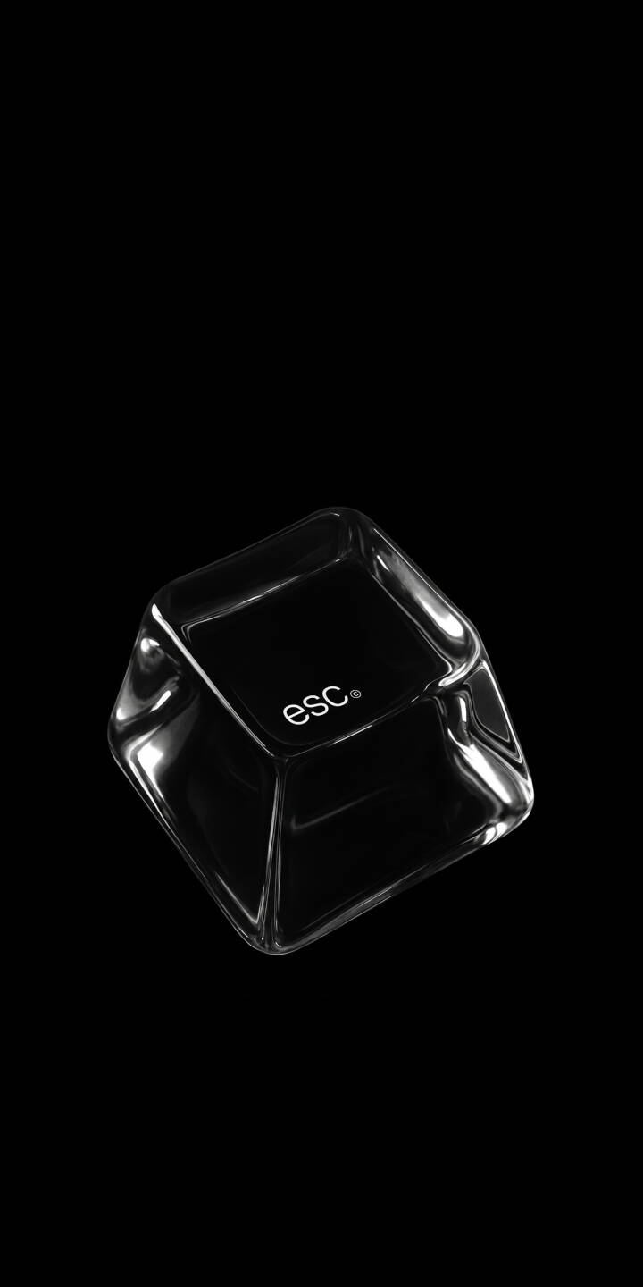 The sleek, translucent "esc" keycap gleams with subtle reflections against a stark black background in this 4K wallpaper, making it an elegant choice for iPhone users. This abstract and clean wallpaper is perfect for those seeking a modern and understated look. | dark keyboard iphone abstract minimalist wallpaper mobile 4k wallpaper hd wallpaper esc key escape key The sleek, translucent "esc" keycap gleams with subtle reflections against a stark black background in this 4K wallpaper, making it an elegant choice for iPhone users. This abstract and clean wallpaper is perfect for those seeking a modern and understated look.