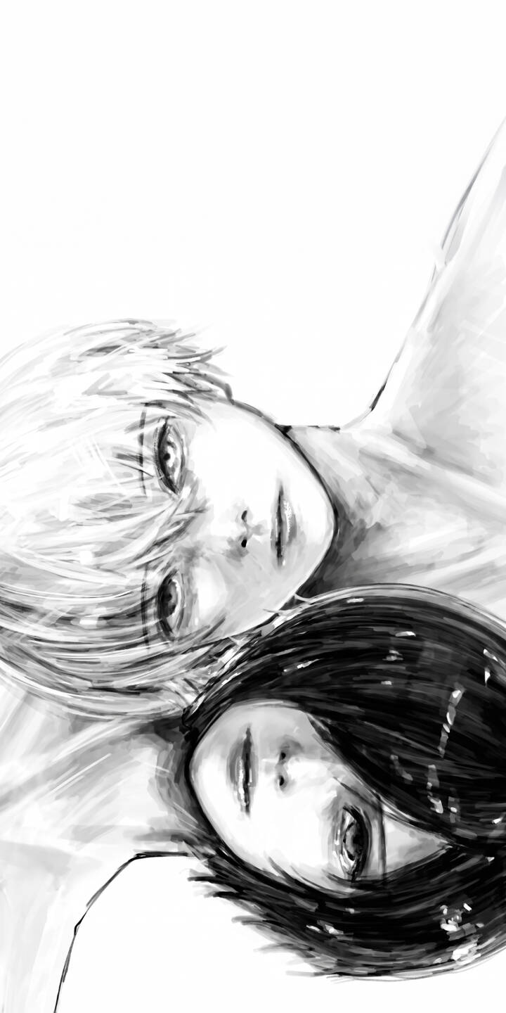 The stark black and white artistry captures the intense gaze of Kaneki and Touka in this intimate 4K wallpaper, a captivating mobile wallpaper for iPhone users. | aesthetic dark anime iphone wallpaper mobile 4k wallpaper hd wallpaper monochrome tokyo ghoul kaneki touka The stark black and white artistry captures the intense gaze of Kaneki and Touka in this intimate 4K wallpaper, a captivating mobile wallpaper for iPhone users.