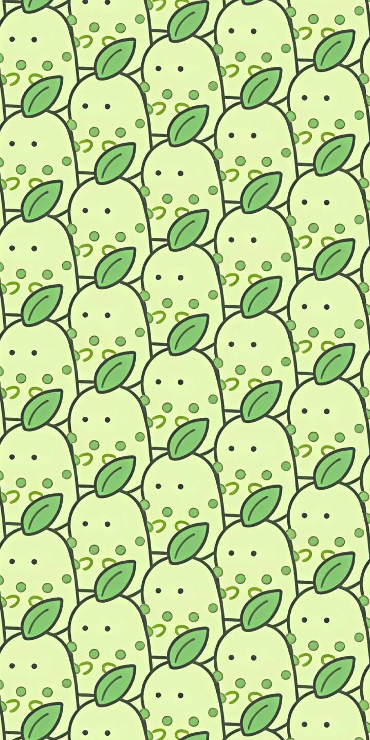 A gentle pastel green hue fills this adorable 4K wallpaper, featuring a charming seamless pattern of cute, leaf-crowned blob creatures with dotted and crescent-shaped markings, making it an ideal wallpaper for iPhone users. | cartoon aesthetic iphone wallpaper mobile kawaii 4k wallpaper hd wallpaper pastel green green pattern cute blobs A gentle pastel green hue fills this adorable 4K wallpaper, featuring a charming seamless pattern of cute, leaf-crowned blob creatures with dotted and crescent-shaped markings, making it an ideal wallpaper for iPhone users.