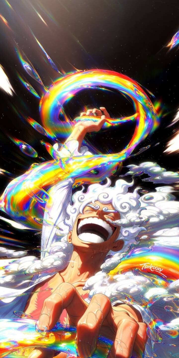 Luffy's wide, uninhibited laugh perfectly captures the vibrant energy of Gear 5 as he is enveloped by swirling rainbow light and prismatic shards in this striking 4K wallpaper. This dynamic One Piece wallpaper is an absolute must-have for iPhone fans of the series. | anime colorful iphone one piece luffy wallpaper mobile 4k wallpaper hd wallpaper gear 5 joyboy radiant Luffy's wide, uninhibited laugh perfectly captures the vibrant energy of Gear 5 as he is enveloped by swirling rainbow light and prismatic shards in this striking 4K wallpaper. This dynamic One Piece wallpaper is an absolute must-have for iPhone fans of the series.