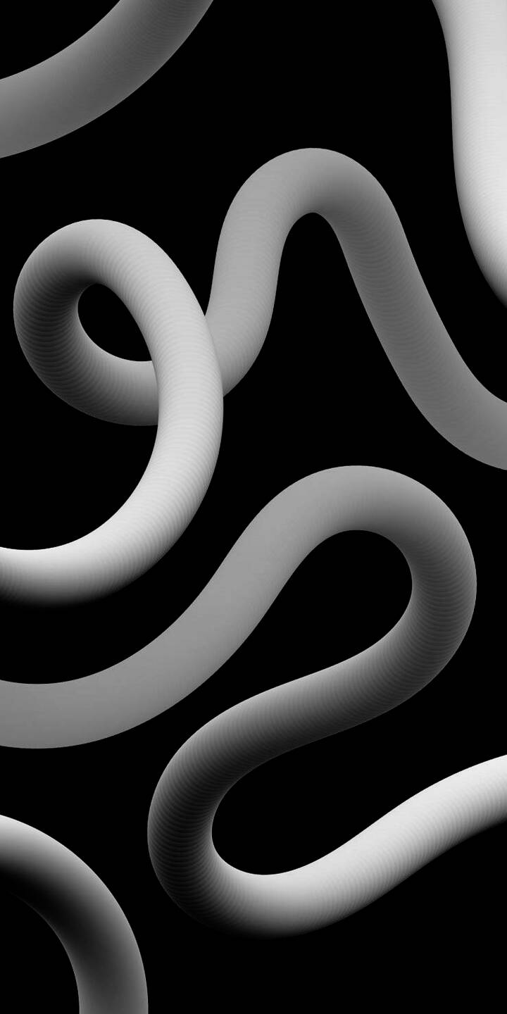 Elegant, flowing ribbed white tubes create a captivating monochrome design against a deep black backdrop in this stunning 4K wallpaper. This minimalist abstract wallpaper offers a sophisticated look for your iPhone screen. | iphone abstract minimalist wallpaper grayscale mobile 4k wallpaper hd wallpaper curves monochrome 3d render tubes Elegant, flowing ribbed white tubes create a captivating monochrome design against a deep black backdrop in this stunning 4K wallpaper. This minimalist abstract wallpaper offers a sophisticated look for your iPhone screen.