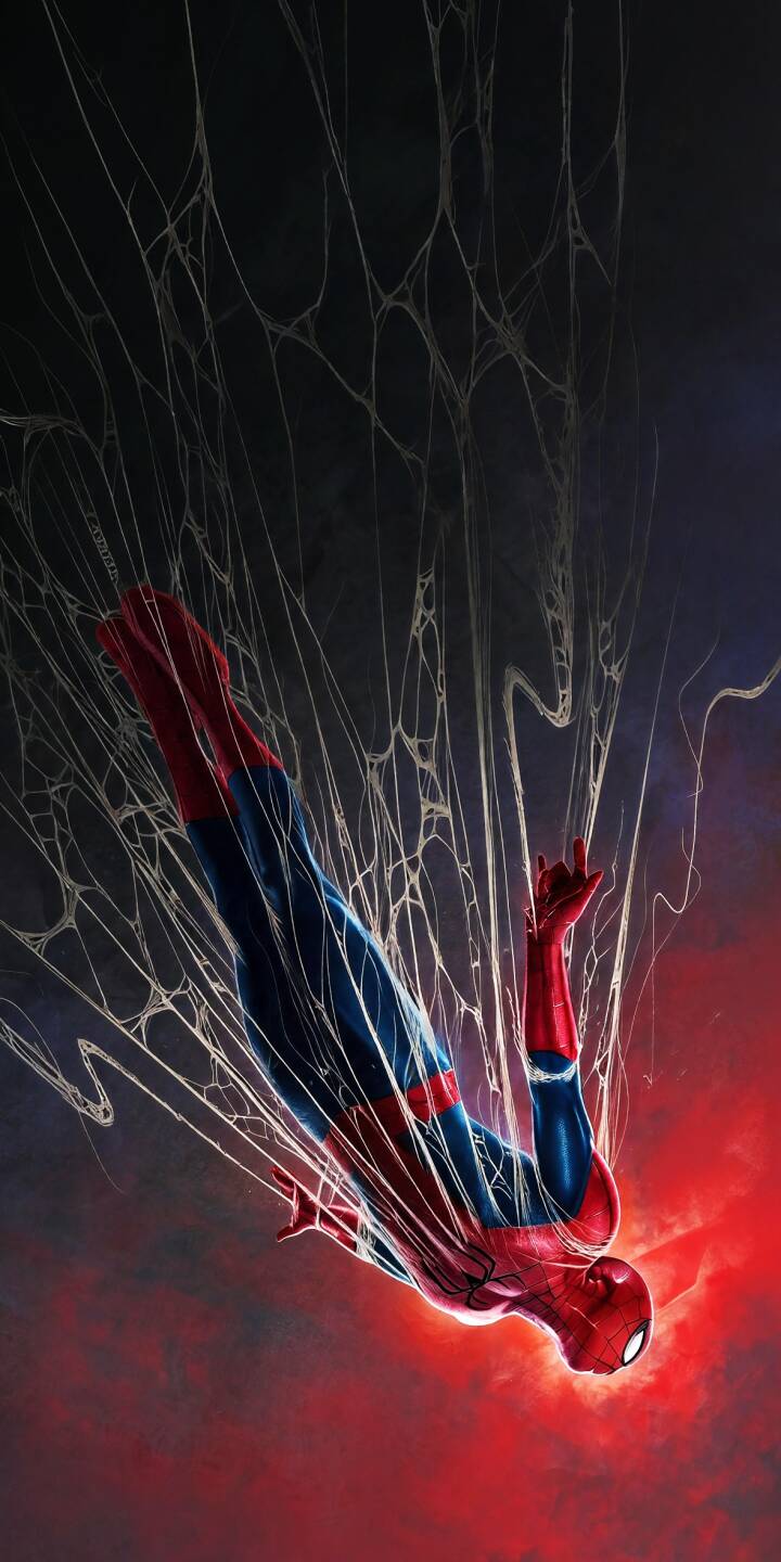 Spider-Man is caught in a dramatic tangle of luminous white webs, bathed in a vibrant red glow from below, in this stunning 4K wallpaper. It makes an incredibly dynamic wallpaper for iPhone users looking for superhero action. | superhero marvel spiderman iphone dynamic wallpaper mobile comic art 4k wallpaper hd wallpaper spider-man webs Spider-Man is caught in a dramatic tangle of luminous white webs, bathed in a vibrant red glow from below, in this stunning 4K wallpaper. It makes an incredibly dynamic wallpaper for iPhone users looking for superhero action.