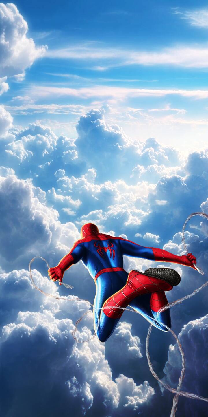 Soaring high above the fluffy white clouds, Spider-Man showcases his iconic blue and red suit in this dynamic 4K wallpaper. This aerial perspective captures intricate web-slinging details, making it a spectacular wallpaper for iPhone. | aesthetic sky superhero marvel spiderman iphone clouds wallpaper mobile 4k wallpaper hd wallpaper spider-man Soaring high above the fluffy white clouds, Spider-Man showcases his iconic blue and red suit in this dynamic 4K wallpaper. This aerial perspective captures intricate web-slinging details, making it a spectacular wallpaper for iPhone.