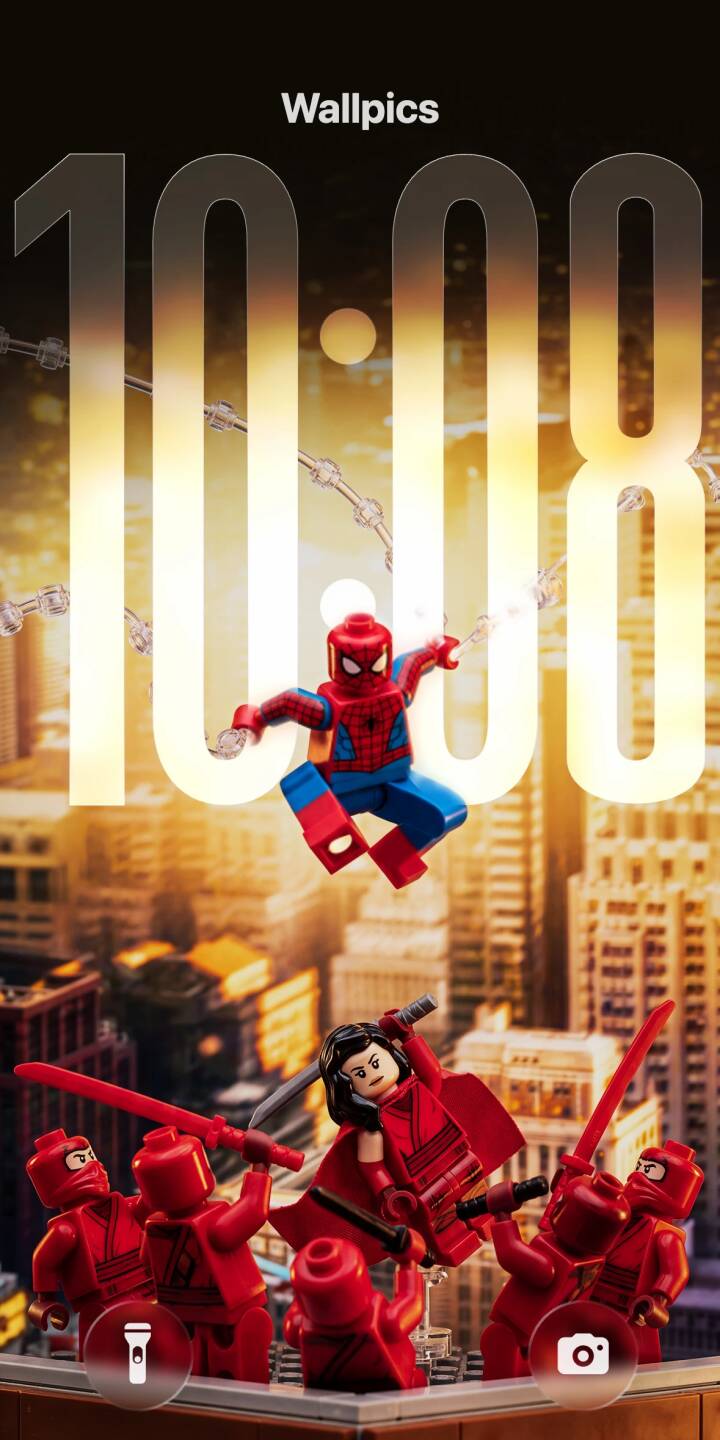 Mid-air, LEGO Spider-Man expertly swings on his web lines against a stunning golden hour cityscape, while Elektra fiercely combats red ninja minifigures on a building below in this vibrant 4K wallpaper perfect for your iPhone. | lego marvel iphone wallpaper rooftop action mobile 4k wallpaper hd wallpaper spider-man cityscape elektra Mid-air, LEGO Spider-Man expertly swings on his web lines against a stunning golden hour cityscape, while Elektra fiercely combats red ninja minifigures on a building below in this vibrant 4K wallpaper perfect for your iPhone.