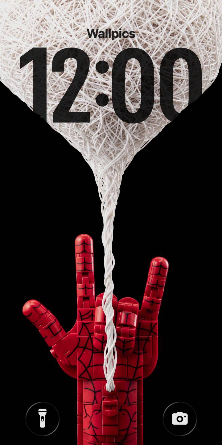 A vibrant red Spider-Man hand, detailed with black web patterns, makes the iconic 'I love you' gesture as an intricately woven white web shoots upwards against a stark black background in this striking 4K wallpaper. This dynamic wallpaper is a must-have for iPhone users who are fans of the legendary webslinger. | superhero marvel spiderman iphone wallpaper mobile 4k wallpaper hd wallpaper red and black graphic webslinger spider-man A vibrant red Spider-Man hand, detailed with black web patterns, makes the iconic 'I love you' gesture as an intricately woven white web shoots upwards against a stark black background in this striking 4K wallpaper. This dynamic wallpaper is a must-have for iPhone users who are fans of the legendary webslinger.