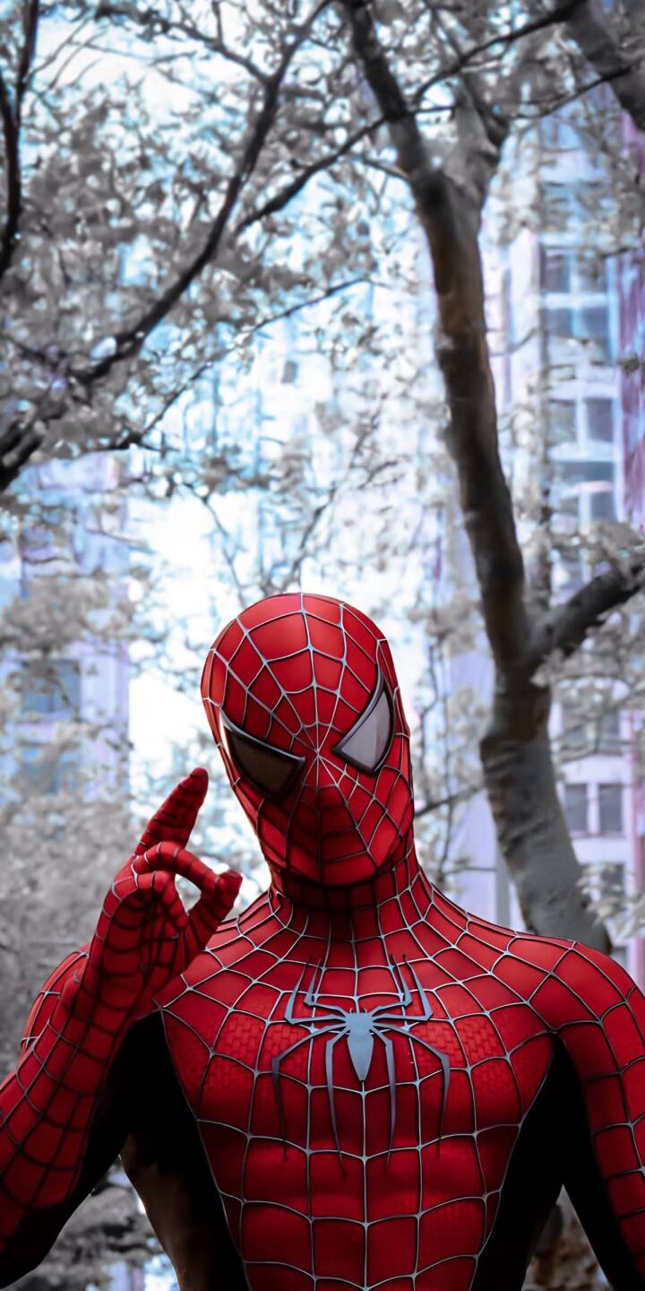 The striking red digital time overlaying 3:53 on Spider-Man making an 'okay' hand gesture creates a dynamic 4K wallpaper. This classic web-suited hero is an essential wallpaper for any iPhone. | superhero marvel spiderman iphone lockscreen wallpaper red suit mobile 4k wallpaper hd wallpaper pop culture spider-man The striking red digital time overlaying 3:53 on Spider-Man making an 'okay' hand gesture creates a dynamic 4K wallpaper. This classic web-suited hero is an essential wallpaper for any iPhone.