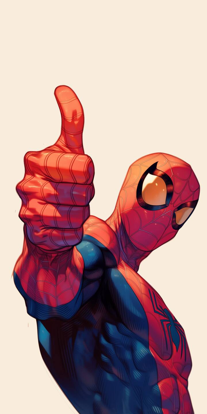 Spider-Man gives a cheerful thumbs up in his iconic red and blue suit, perfectly captured in this vibrant 4K wallpaper — an ideal comic book wallpaper for iPhone fans. | superhero marvel spiderman iphone wallpaper thumbs up mobile comic art 4k wallpaper hd wallpaper spider-man classic suit Spider-Man gives a cheerful thumbs up in his iconic red and blue suit, perfectly captured in this vibrant 4K wallpaper — an ideal comic book wallpaper for iPhone fans.