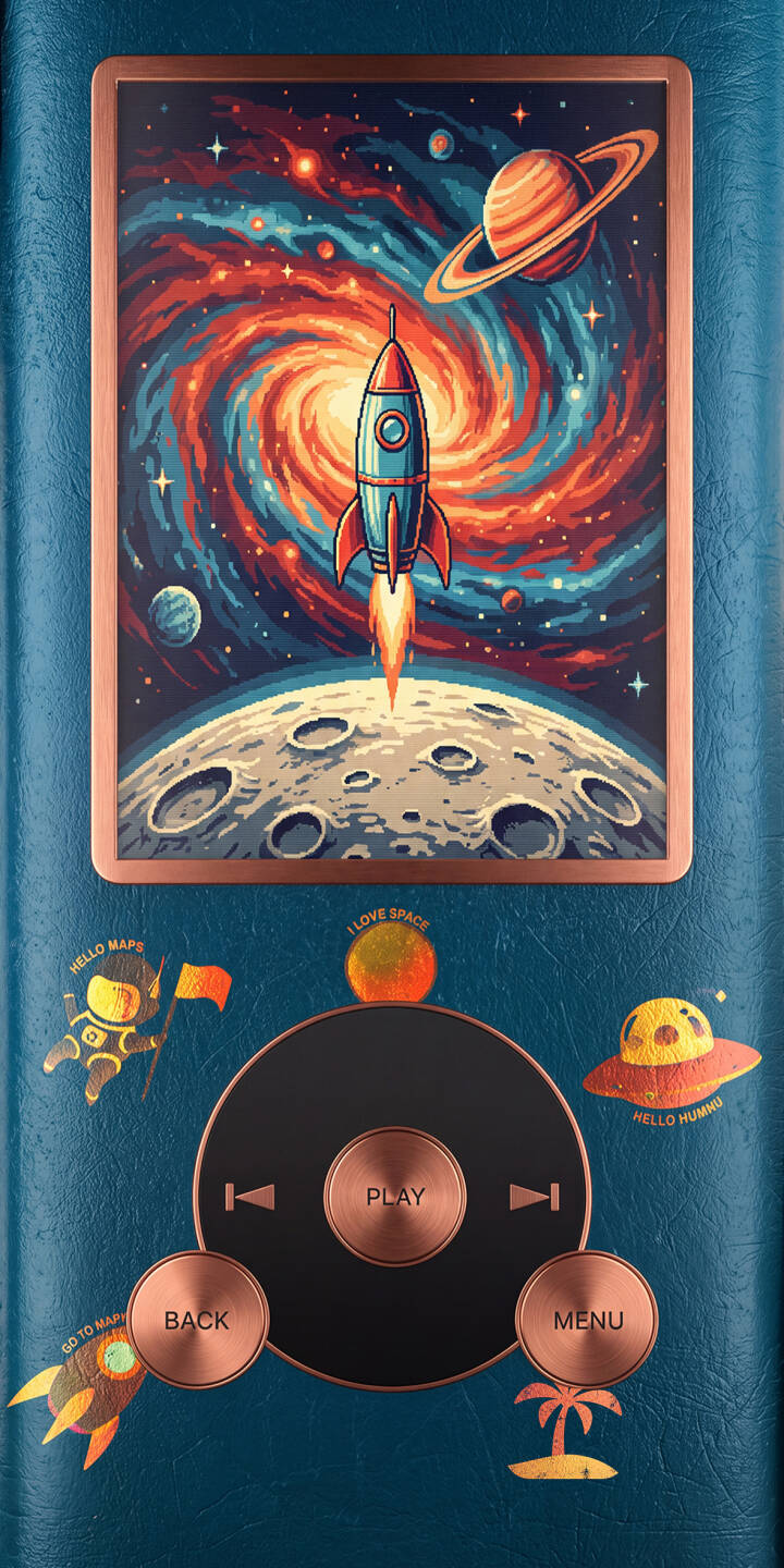 A retro pixel art rocket launches from a textured moon, set against a swirling, vibrant orange and blue galaxy in this aesthetic 4K wallpaper. This dynamic space journey wallpaper, complete with playful space stickers, is perfect for personalizing your iPhone. | rocket moon space colorful iphone retro galaxy wallpaper mobile pixel art 4k wallpaper hd wallpaper A retro pixel art rocket launches from a textured moon, set against a swirling, vibrant orange and blue galaxy in this aesthetic 4K wallpaper. This dynamic space journey wallpaper, complete with playful space stickers, is perfect for personalizing your iPhone.