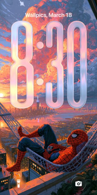 Spider-Man Sunset Hammock Wallpaper