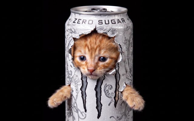 An adorable ginger kitten with wide blue eyes peers out from a jagged rip in a Monster Energy Zero Sugar can, its tiny paws reaching out. This charming 4K wallpaper for MacOS features delightful imagery perfect for your MacBook, making it a unique aesthetic choice. | aesthetic cat cute wallpaper macos kitten 4k wallpaper hd wallpaper ginger cat macbook imac monster can An adorable ginger kitten with wide blue eyes peers out from a jagged rip in a Monster Energy Zero Sugar can, its tiny paws reaching out. This charming 4K wallpaper for MacOS features delightful imagery perfect for your MacBook, making it a unique aesthetic choice.
