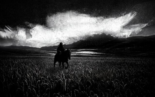 The dramatic, textured clouds dominate the monochrome sky as a solitary figure on horseback traverses a vast, gritty field. This powerful 4K wallpaper, featuring an epic black and white scene, is perfect for customizing your MacOS or MacBook desktop. | landscape rider wallpaper macos 4k wallpaper hd wallpaper monochrome epic gritty macbook imac horseman The dramatic, textured clouds dominate the monochrome sky as a solitary figure on horseback traverses a vast, gritty field. This powerful 4K wallpaper, featuring an epic black and white scene, is perfect for customizing your MacOS or MacBook desktop.
