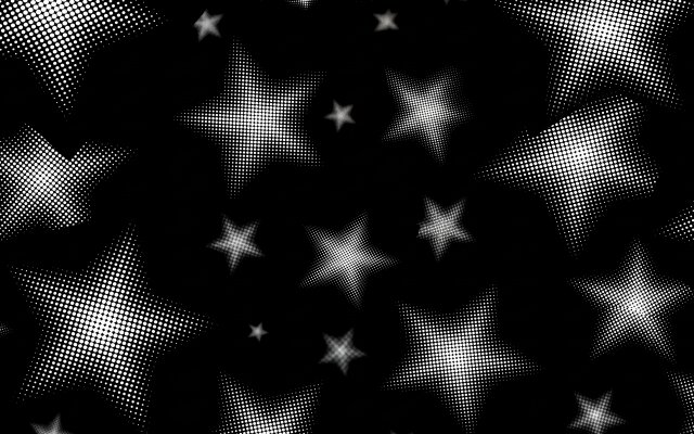 Scattered halftone stars in varying sizes and focus populate a deep black canvas in this captivating 4K wallpaper. This dynamic wallpaper, featuring both sharp and softly blurred star patterns, is perfect for any MacBook or MacOS desktop looking for an abstract, monochromatic aesthetic. | pattern abstract minimalist stars wallpaper black and white macos 4k wallpaper hd wallpaper halftone macbook imac Scattered halftone stars in varying sizes and focus populate a deep black canvas in this captivating 4K wallpaper. This dynamic wallpaper, featuring both sharp and softly blurred star patterns, is perfect for any MacBook or MacOS desktop looking for an abstract, monochromatic aesthetic.