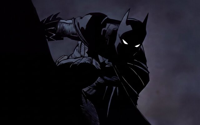 Batman's glowing white eyes pierce through the deep shadows in this striking 4K wallpaper, perfectly capturing the Dark Knight's stealthy presence for your MacOS or MacBook setup. This dynamic wallpaper showcases Batman in a dark, crouching pose, enveloped in an ominous, comic-book-style atmosphere. | batman shadow wallpaper macos dark knight comic art 4k wallpaper hd wallpaper glowing eyes dc comics macbook imac Batman's glowing white eyes pierce through the deep shadows in this striking 4K wallpaper, perfectly capturing the Dark Knight's stealthy presence for your MacOS or MacBook setup. This dynamic wallpaper showcases Batman in a dark, crouching pose, enveloped in an ominous, comic-book-style atmosphere.