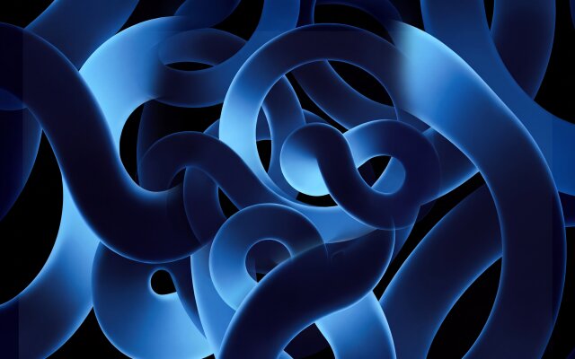 Glowing blue curves intertwined against a dark background create a mesmerizing 4K abstract wallpaper. This stunning macOS wallpaper features a dynamic composition of fluid lines, perfect for personalizing your MacBook. | aesthetic minimalist wallpaper macos 4k wallpaper hd wallpaper dark background fluid design glowing lines blue abstract macbook imac Glowing blue curves intertwined against a dark background create a mesmerizing 4K abstract wallpaper. This stunning macOS wallpaper features a dynamic composition of fluid lines, perfect for personalizing your MacBook.