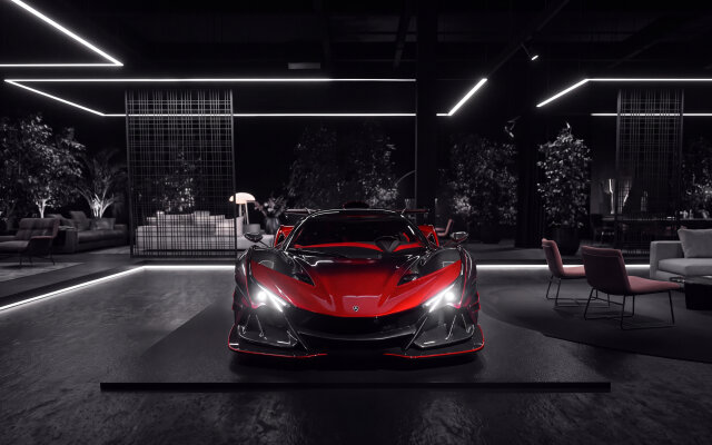 The striking red and black Apollo Intensa Emozione dominates this modern, minimalist showroom with its glowing LED headlights, making for a truly impressive desktop wallpaper. This breathtaking 4K supercar wallpaper will transform your MacBook or MacOS device with a dark, luxurious aesthetic. | aesthetic luxury supercar wallpaper macos red car 4k wallpaper hd wallpaper macbook imac apollo intensa emozione apollo ie The striking red and black Apollo Intensa Emozione dominates this modern, minimalist showroom with its glowing LED headlights, making for a truly impressive desktop wallpaper. This breathtaking 4K supercar wallpaper will transform your MacBook or MacOS device with a dark, luxurious aesthetic.