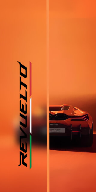 Orange Lamborghini Revuelto Wallpaper
