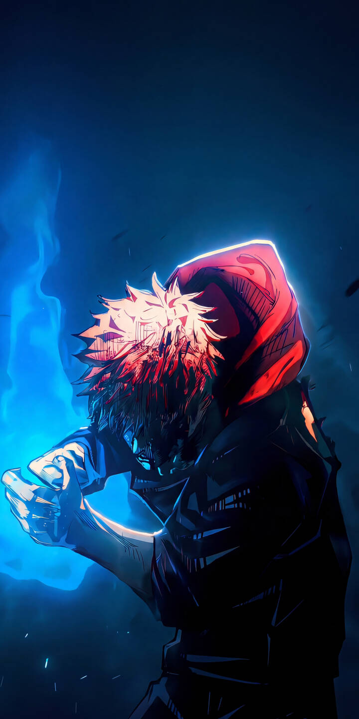 Intense blue mystical energy illuminates the hand and piercing eyes of a hooded anime figure, casting a dramatic glow against the dark backdrop in this stunning 4K wallpaper. This dynamic wallpaper, featuring a crimson hood and spiky hair, is an essential download for iPhone users who appreciate powerful aesthetic. | anime iphone fantasy wallpaper power mobile 4k wallpaper hd wallpaper dark aesthetic hooded figure blue glow mystic Intense blue mystical energy illuminates the hand and piercing eyes of a hooded anime figure, casting a dramatic glow against the dark backdrop in this stunning 4K wallpaper. This dynamic wallpaper, featuring a crimson hood and spiky hair, is an essential download for iPhone users who appreciate powerful aesthetic.